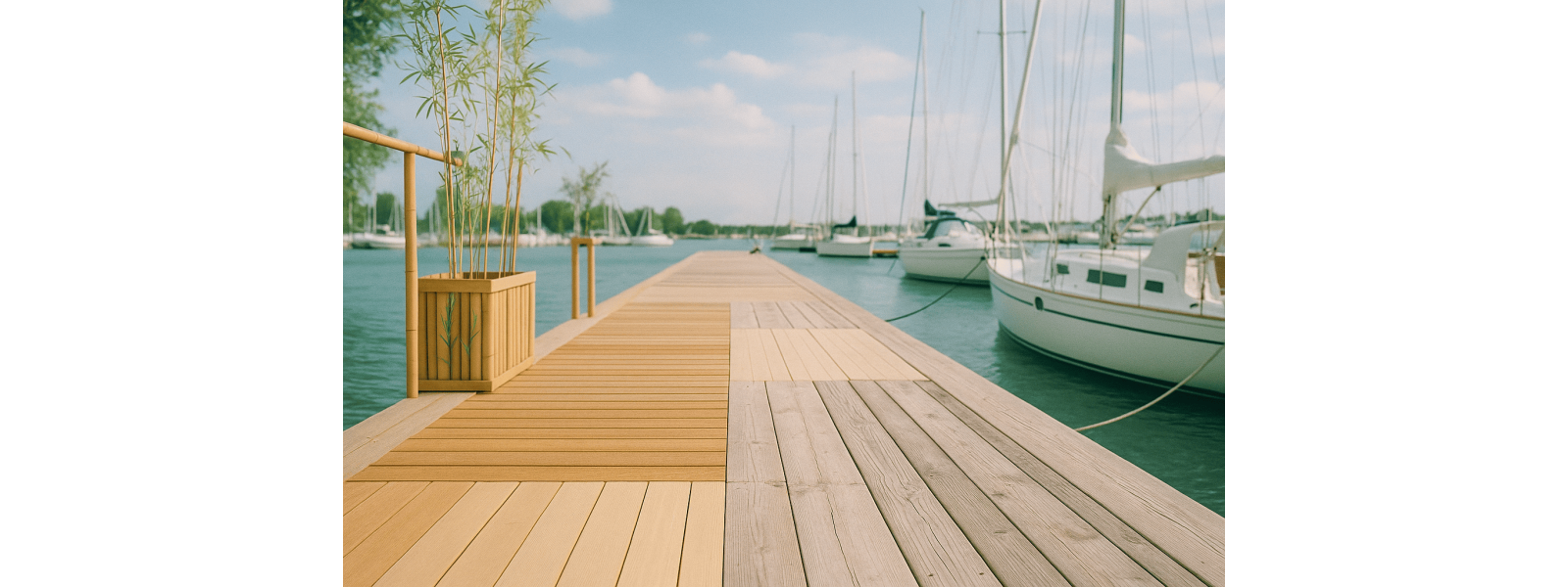 B�redygtige maritime materialer: teak, bambus og genbrugstr�