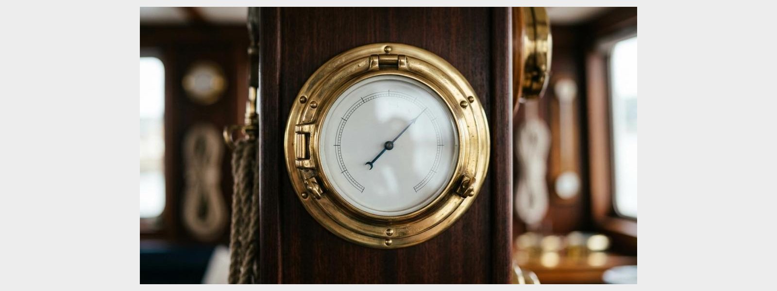Barometer i messing til v�g � klassiske modeller klar til levering