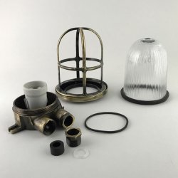 RUFLAMPE loft-19 cm-IP64 Messing