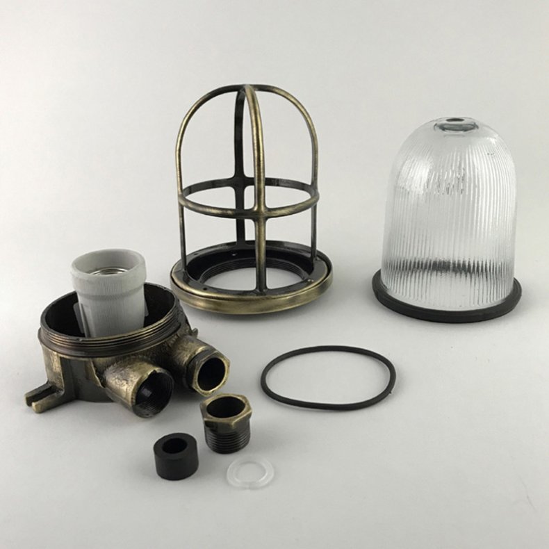 RUFLAMPE loft-19 cm-IP64 Messing