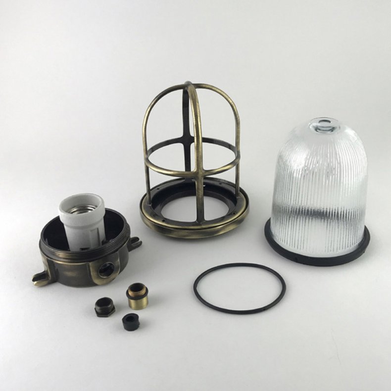 RUFLAMPE loft-19 cm-IP64 Messing