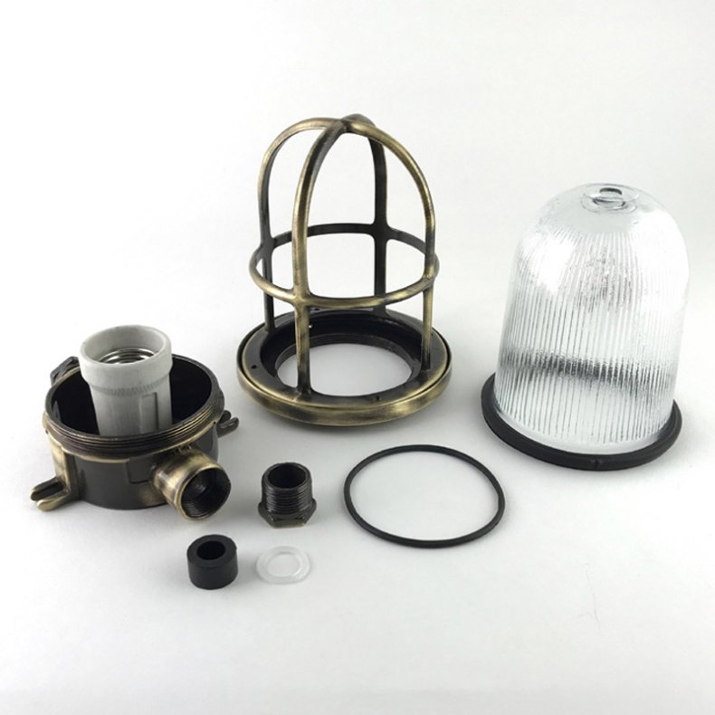 RUFLAMPE loft -19 cm-IP64 Messing