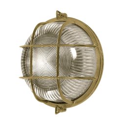 SKOTLAMPE rund-17,5 cm-IP64 Messing