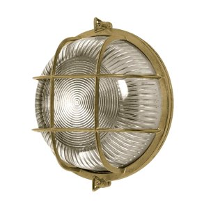 SKOTLAMPE rund-17,5 cm-IP64 Messing