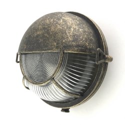 SKOTLAMPE rund-17,5 cm-IP64 Messing