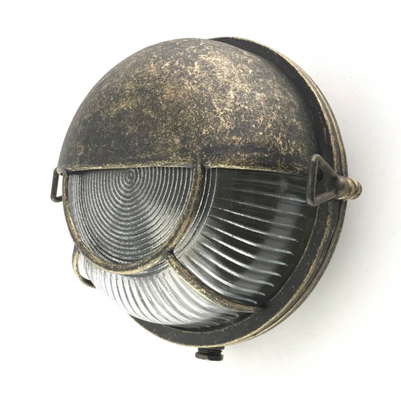 SKOTLAMPE rund-17,5 cm-IP64 Messing