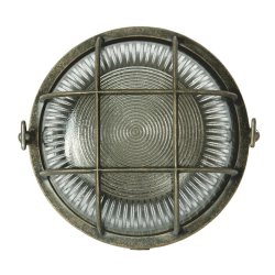 SKOTLAMPE rund-17,5 cm-IP64 Messing