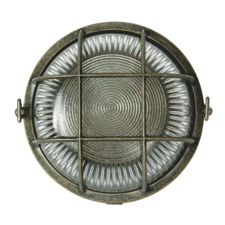 SKOTLAMPE rund-17,5 cm-IP64 Messing