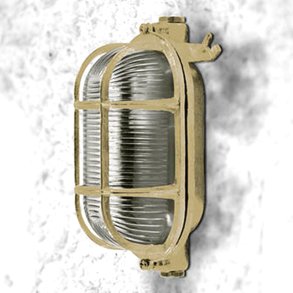 SKOTLAMPE oval-22 cm-IP64 Messing 