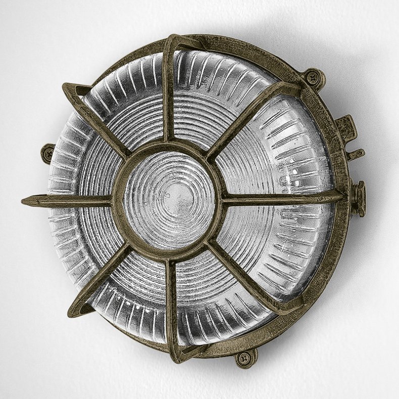 SKOTLAMPE rund-18 cm-IP64 Messing