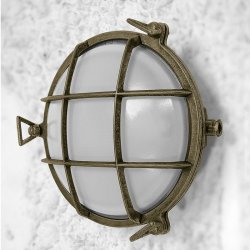 SKOTLAMPE rund-24 cm-IP64 Messing