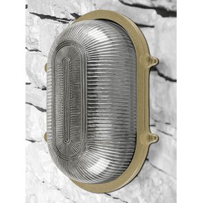 SKOTLAMPE oval-26 cm-IP64 Messing 