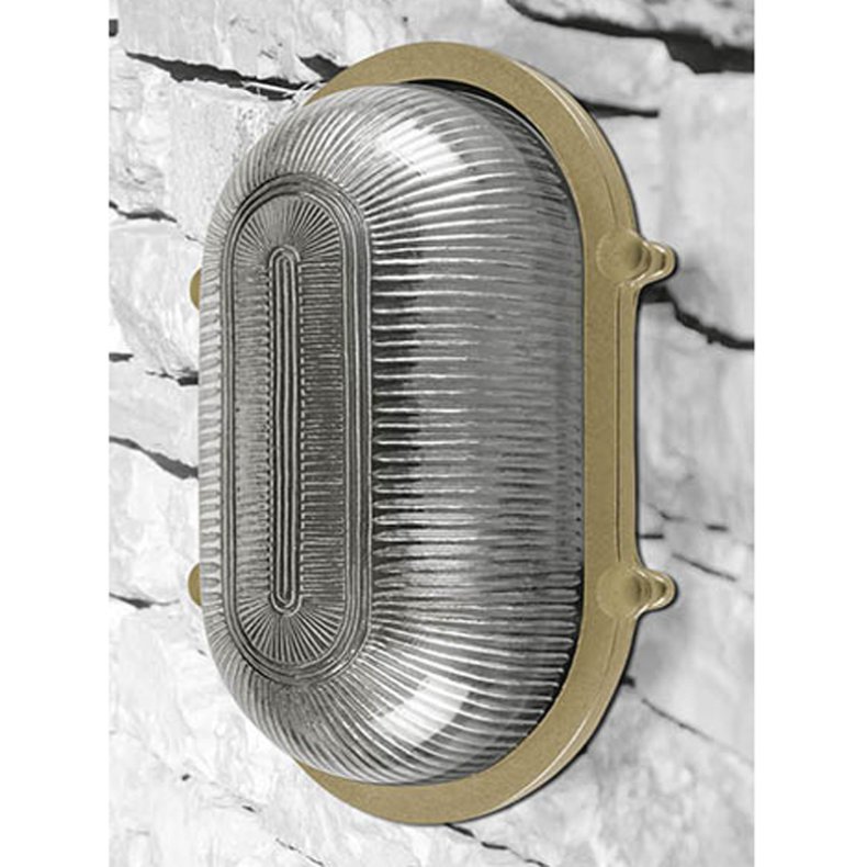 SKOTLAMPE oval-26 cm-IP64 Messing 