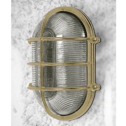 SKOTLAMPE oval-26 cm-IP64 Messing 