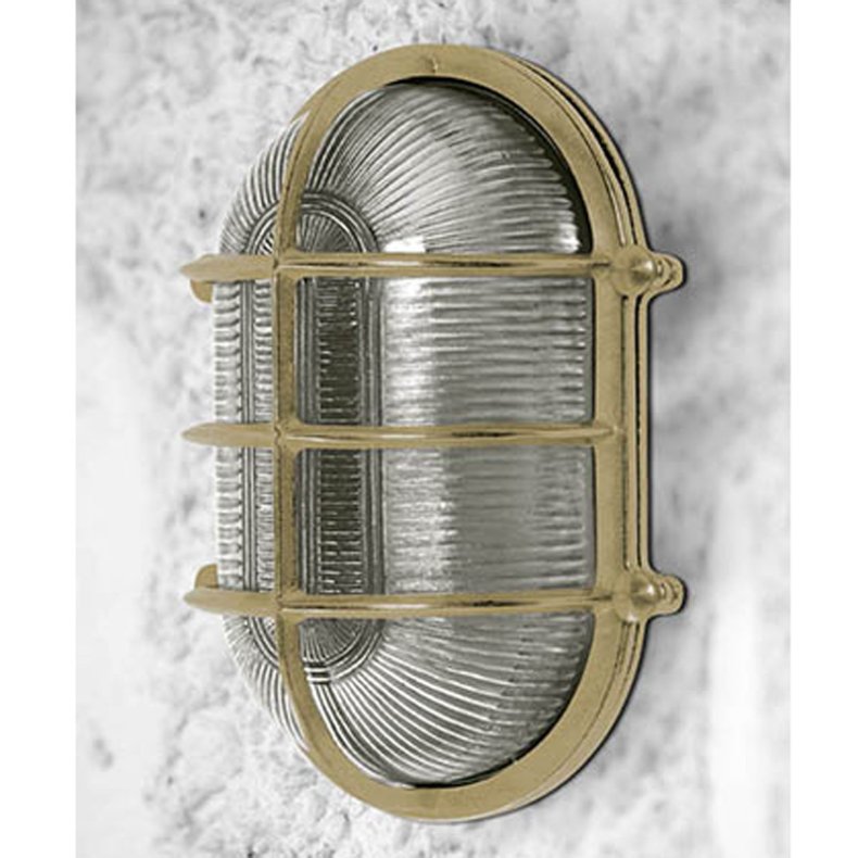 SCHOTTLAMPE oval - 26 cm - IP64 Messing
