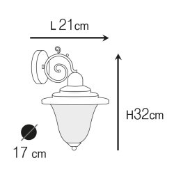 KAHYTLAMPE -Dolphin- 32 cm-IP43 Messing