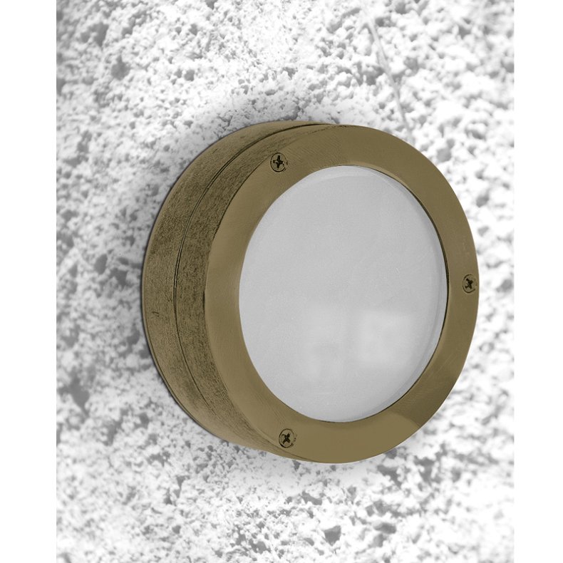 SKOTLAMPE mini 11 cm-IP54 messing 