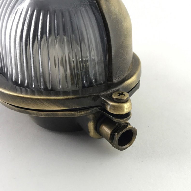 SKOTLAMPE oval-22 cm-IP64 Messing