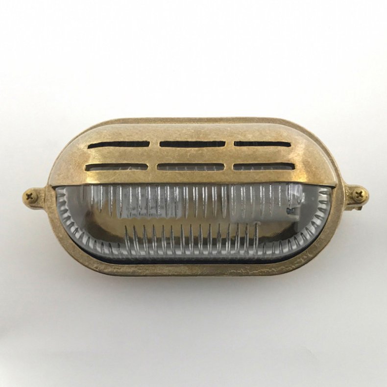 SCHOTTLAMPE oval - 22 cm - IP64 Messing 