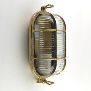 SKOTLAMPE oval-22 cm-IP64 Messing