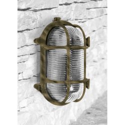 SKOTLAMPE oval-20 cm-IP64 Messing