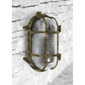 SKOTLAMPE oval-20 cm-IP64 Messing