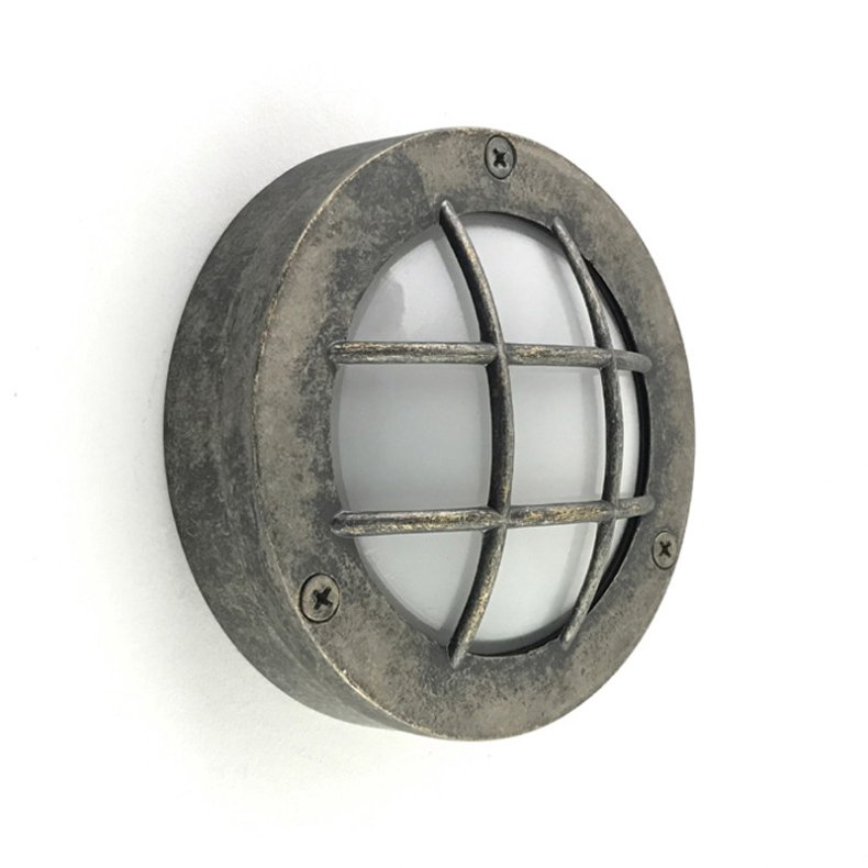 BULKHEAD LAMP mini 14 cm - IP64 Black-toned brass