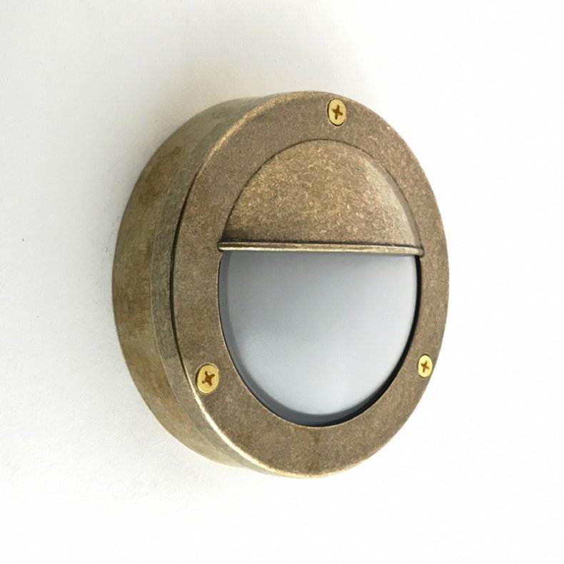 SKOTLAMPE mini 14 cm-IP64 messing