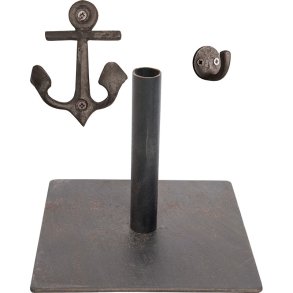 Oar holder - 20 cm antique iron and hooks