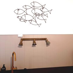 Fish shoal - wall decoration 90 x 56 cm