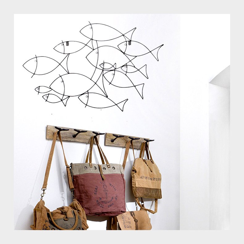 Fish shoal - wall decoration 90 x 56 cm