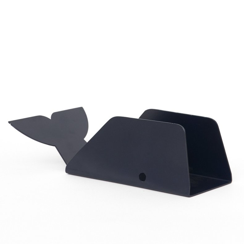 Metal napkin holder - Whale - blue