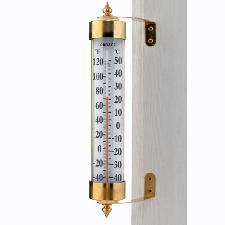 Thermometer maxi - brass C + F
