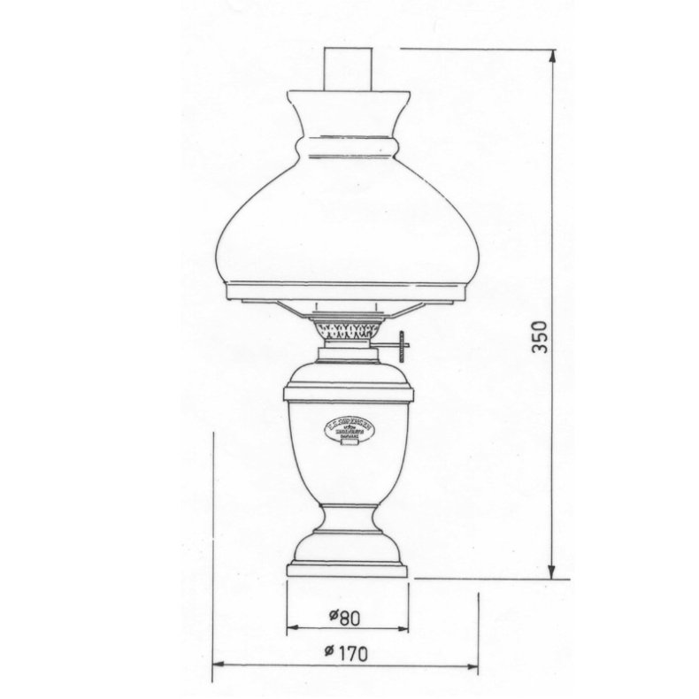 CLASSIC VESTA - Lacquered brass - 36 x 17 cm