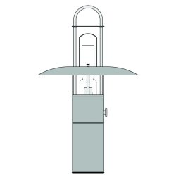Petrolux - Nickel-plated brass - 42x24 cm