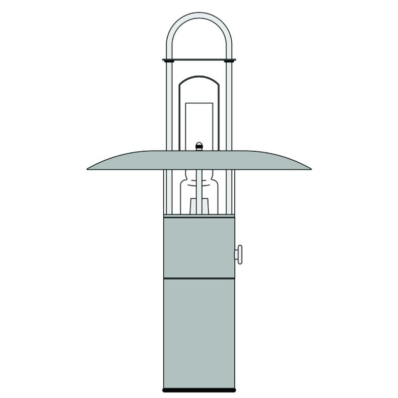 Petrolux - Nickel-plated brass - 42x24 cm