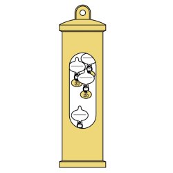 Galileiglas - Termometer - Polerat rostfritt stl