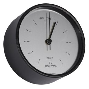 Clausen - Tidvatten klocka - Svart med satin tavla