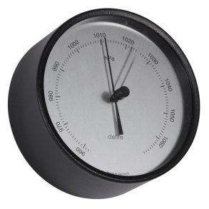 Clausen - Barometer - Svart med satin tavla