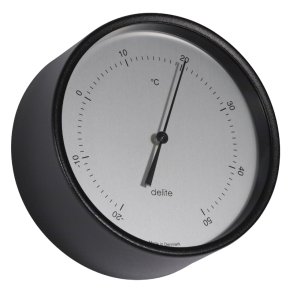 Clausen - Termometer - Svart med satin tavla