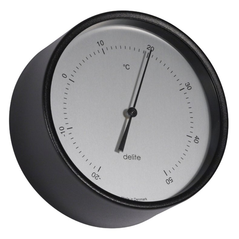 Clausen - Termometer - Svart med satin tavla