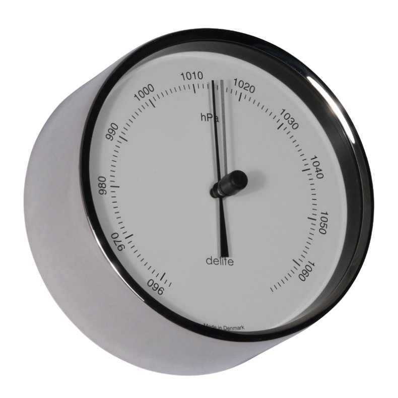 Clausen - Barometer - Polished steel with white dial