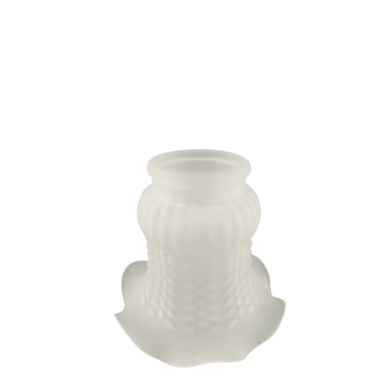 Spetsskrm i  frostat glas - 13 x 12,5 cm