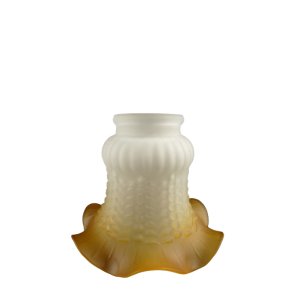 Lace shade in  frosted glass - 11 x B 13 cm