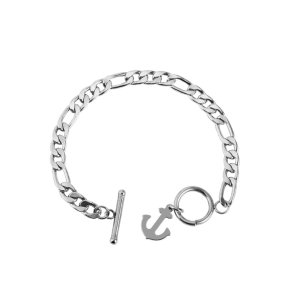 Armbnd Unisex - slv med anker
