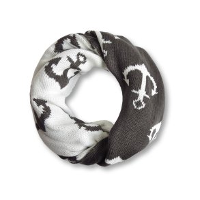 Strikket Loop - Anker - Mrkgr