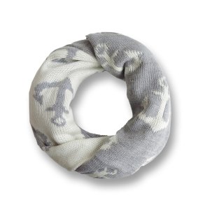 Strikket Loop - Anker - Lysgr