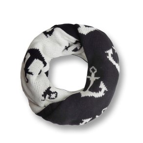 Strikket Loop - Anker - Sort