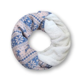 Strikket Loop - Norsk mnster - Laksefarvet