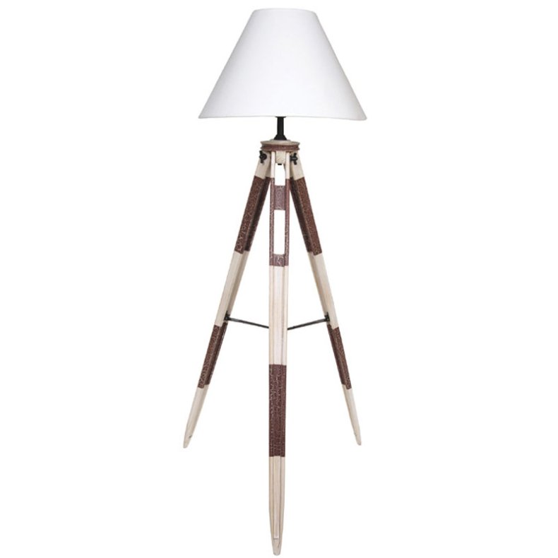 Tripod Lampa antik look - golvlampa H 150 cm